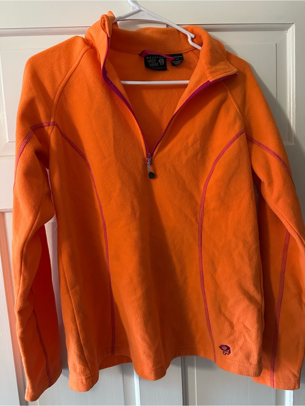 Mountain Hardwear Women’s M Orange Fleece Half Zip Pullover
